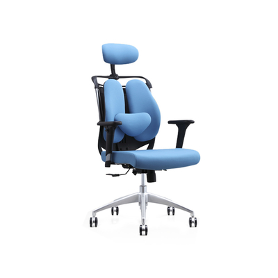 アルミ合金の基盤の現代人間工学的の椅子の革高い背部旋回装置のオフィスの椅子