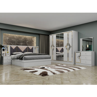 高品質の木製のフレーム モダン・キングサイズ ダブルベッド ホーム・スイート クイーン フル・ラグジュアリー トルコ製 木製寝室家具セット