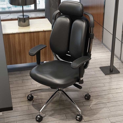 PUの革泡のコマーシャル回る高い背部サポート オフィスの椅子3d