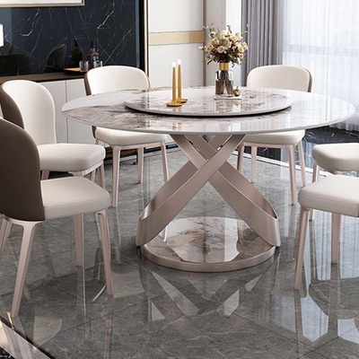 OEMの白い現代的な食堂は75cm金属の足を搭載するテーブルをセットする