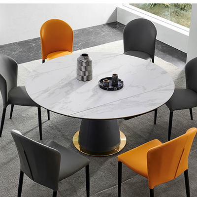 Cappelliniの円形の食堂の家具はメタル・ベース ダイニング テーブル150*75CMをセットした