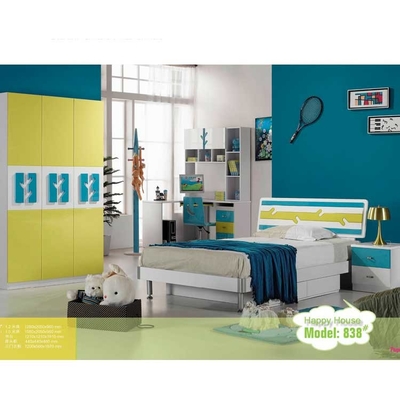 光沢度の高い塗る子供の寝室セットのベッド1280*2050*960mm
