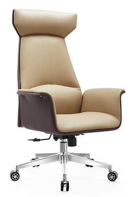 スカンジナビア様式エグゼクティブ ブラウンの革人間工学的のオフィスの椅子