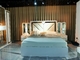 木製Bed Oak MDFの家の寝室の家具のドレッサー王の灰色白は大型置く