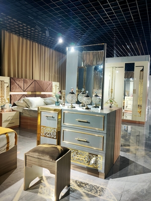 MDFの木製のホテルの家具は単一王を置くBed Modern Bedroom Furniture