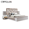 銀製のベッドのベンチの大型の寝室の家具はMDFの木製のパネルSGSを置く