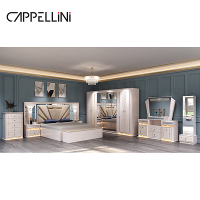 モダンデザイン 木製枠 ダブルキングサイズ 高級ベッドセット ホーム クラシック 高級 木製 Mdf 寝室セット 家具