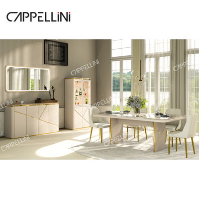 高級 モダン 木製 収納 リビング キャビネット 家具 ダイニング ブッフェ 木製 サイドボード キャビネット 鏡付き