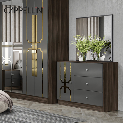 フォシャン 卸売価格 キングサイズ 木製革 ベッドルーム ホーム モダン 贅沢 安い フル Mdf ベッドルーム 家具セット