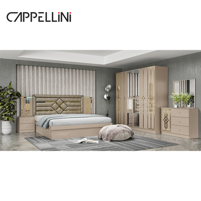 安い価格 クイーンサイズ 木製ヘッドボード モダン レザー ベッド ロム スイート ラグジュアリー キングサイズ Mdf フルベッドルーム 家具セット