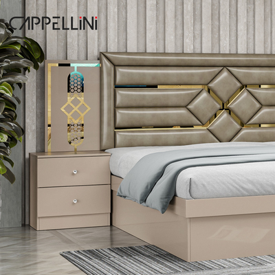 安い価格 クイーンサイズ 木製ヘッドボード モダン レザー ベッド ロム スイート ラグジュアリー キングサイズ Mdf フルベッドルーム 家具セット