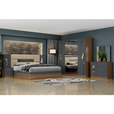 卸売 低価格 土耳其式 ダブルキングベッド 家庭用 木製枠 Mdf モダン 贅沢 フルサイズ ベッドルーム 家具セット