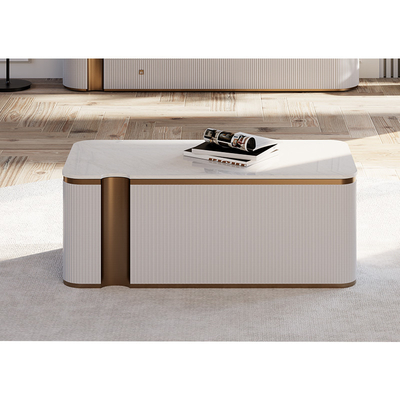 現代的な豪華な木製テレビキャビネットとコーヒーテーブルセット 家具 リビングルーム 収納付きの木製テレビスタンド