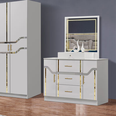 中国 卸売 格安 木製 MDF キングサイズ ベッド セット 5 枚 ダブル ルーム モダン 豪華 木製 フレーム 寝室 セット 家具