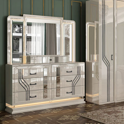 トルコ様式 モダンな成人用 寝室 二人用 スイート 家庭用 倉庫 木造枠 豪華 キングサイズ 寝室具 セット