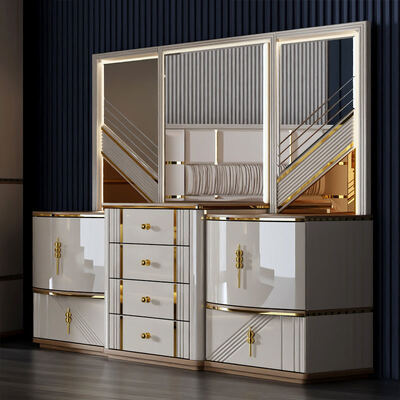 卸売トルコ完全な高級寝室セットホームストレージダブルベッドルーム木製フレームキングサイズモダン寝室家具セット