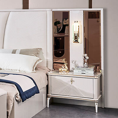 木製 豪華 レザー キングサイズ ベッド フルベッドルーム セット ダブル アダルト 部屋 木製 フレーム 完全な モダン 豪華 ベッドルーム 家具 セット