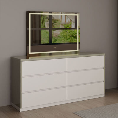 現代的な高級の木製 ベッドルームセット 収納用家具 寝床 照明ヘッドボード 家庭用ホテルのアパートのシンプルな組み立て