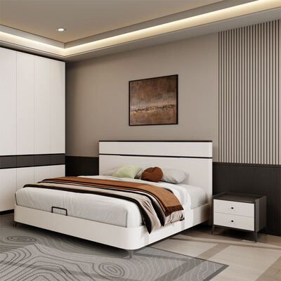 Modern Luxury Bedroom Furniture Set Classic Wooden King Size with Ample Storage Cozy Minimalist Complete Master Suite