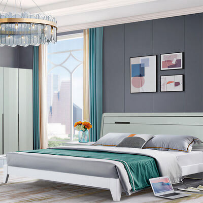 マスタースイート ベッドルーム 家具セット 木造構造 快適な収納 ミニマリスト 高品質 豪華 現代のベッドルーム