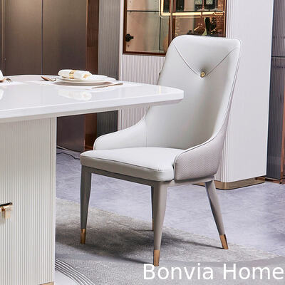 モダンホワイトウッドラグジュアリーダイニングルームセット 6人掛け コンプリートホームファニチャーストレージ ラージウッドダイニングテーブル＆チェアセット