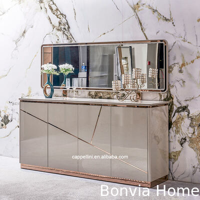 卸売完全なモダンラグジュアリーダイニングルームセット ホーム家具収納 シンプルな木製6人掛けダイニングテーブルと椅子セット