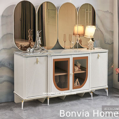 エレガントな高級ダイニングテーブルと椅子セット 6人掛け 家具 ホームストレージ ホワイト コンプリート モダン ラージ 木製ダイニングルームセット