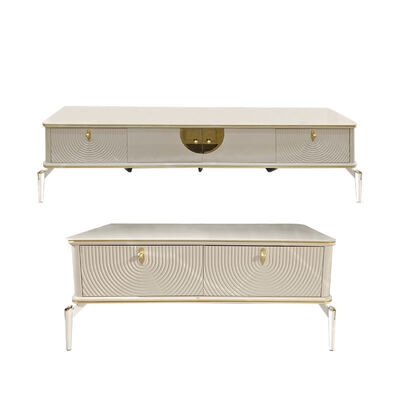 現代のデザイン 立方形 白木テレビスタンド リビングルーム 家具 大型収納 木製 高級家庭用テレビキャビネット