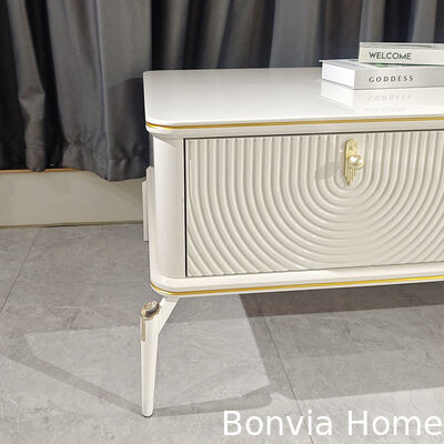 現代のデザイン 立方形 白木テレビスタンド リビングルーム 家具 大型収納 木製 高級家庭用テレビキャビネット