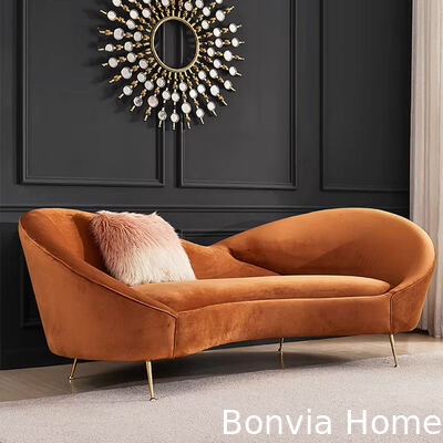 モダンデザイン 3人座休憩ソファー リビングソファー セット セクション家具 ラグジュアリー ラウンジ ベルベットファブリックソファー