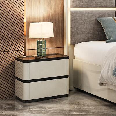Chambre a Coucher コンプリート ルックス ベッドルーム セット ライト付き ヘッドボード サイズ ベッド 木造枠 ダブル モダン ベッドルーム 家具 セット