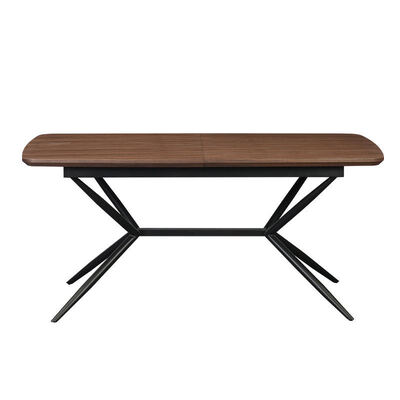 Wholesale Minimalist Rectangle Dining Table Dining Room Furniture Metal Frame Kitchen Table Live Edge Wooden Modern Dining Table