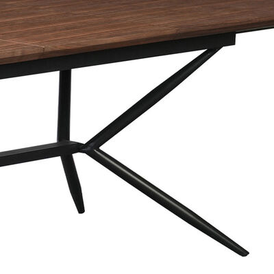 Wholesale Minimalist Rectangle Dining Table Dining Room Furniture Metal Frame Kitchen Table Live Edge Wooden Modern Dining Table