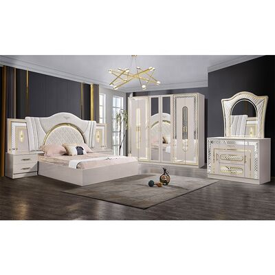 Chambre a Coucher コンプリートリート 2 席 寝室セット キングサイズ ベッドルーム スイート 木造枠 モダン 贅沢 寝室家具セット