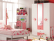 Cappelliniの子供の寝室セットのピンクの子供の寝室の家具836