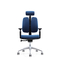 ヘッドレストが付いている青い切断泡のナイロン基盤の現代人間工学的の椅子
