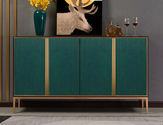 Cappellini 4の引出しの靴のキャビネットの白い緑の純木の高いキャビネット