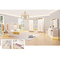 Size Bedroom Home Furniture木製のパネルMDF白い王セット