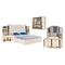 OEM ODM Cappelliniの豪華な木製の寝室セット軽く贅沢な様式