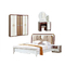 MDF PUの米国式の純木の寝室セットの家具Cappellini