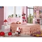 CappelliniのKids Furniture 5pcsピンクの白人の子供の寝室セットの王女