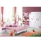 MDFのピンクの純木の女の子の寝室の家具はCBM 0.32を置いた