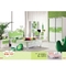 OEM PUの子供の寝室セットの白い緑の家具セットCappellini