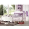 薄紫のMDF PUの純木の寝室の家具は女の子のために置く