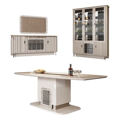 アンサンブル デ・サール・ア・マナー 完全食堂家具 家具 木製 現代の豪華 サイドボード ワインキャビネット 食卓セット